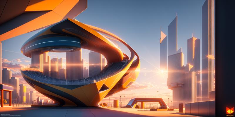 10514-3311741218-futuristic architecture visualization, large playground, Avant-garde design, geometric shape design, sunset, Octane rendered, ra.png